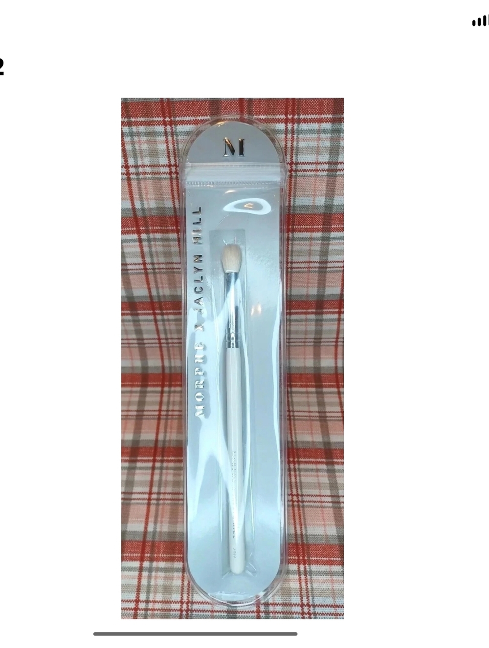 Morphe White-Handled Eye Blending Brush with Cream Bristles